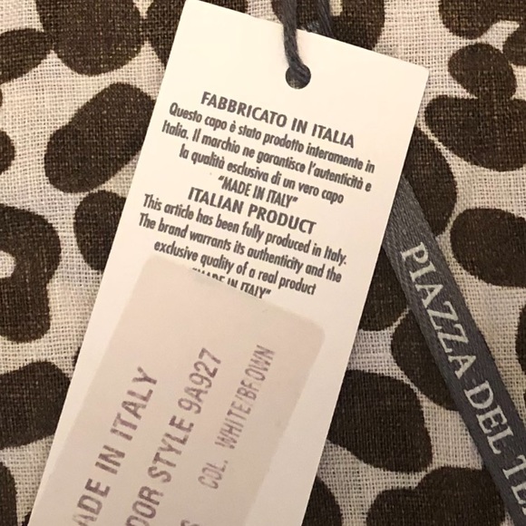 PIAZZA DEL TEMPIO LEOPARD BL/wh, NWT SZ SMALL - Picture 8 of 9